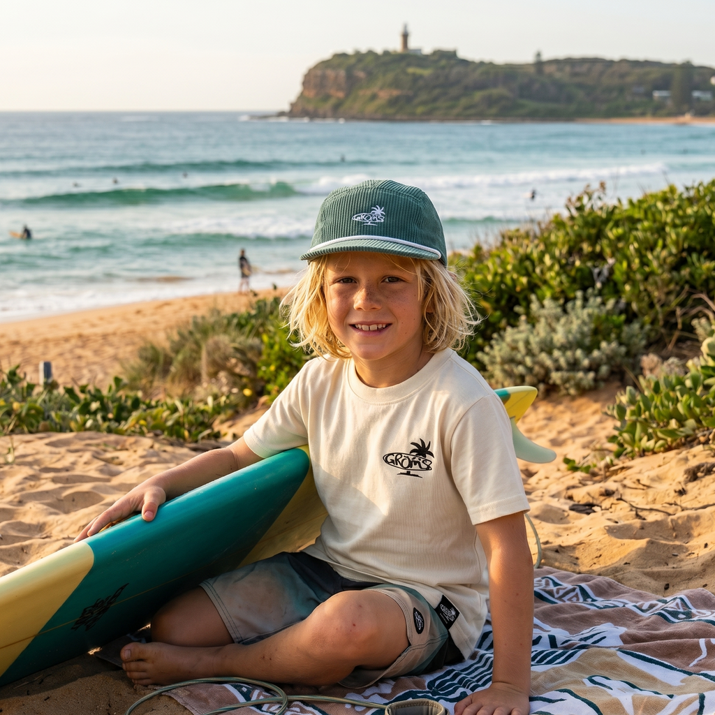 5 Panel Kids Groms Cord Hat