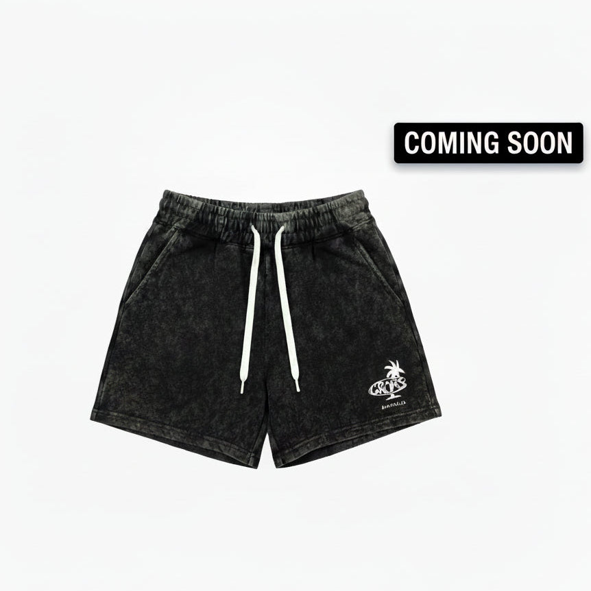 Ladies Washed Shorts - Black