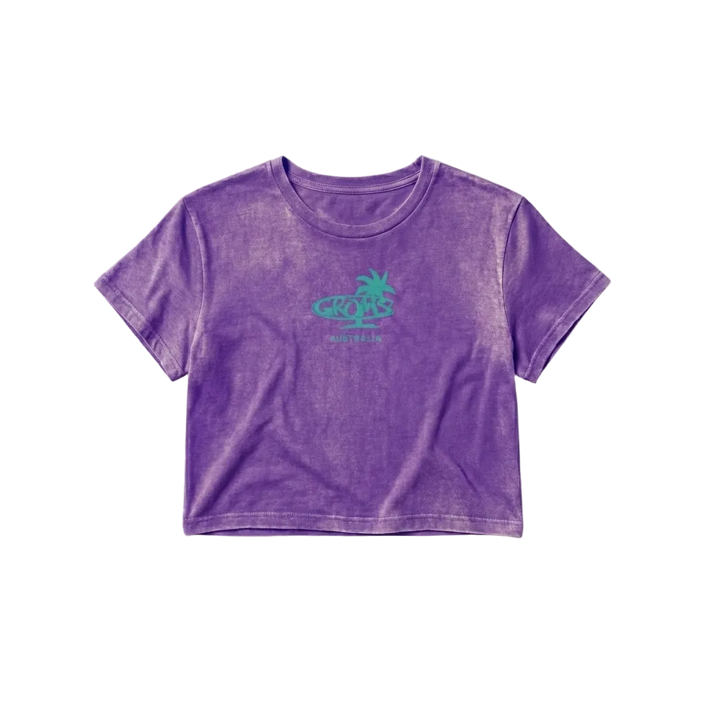 Ladies Crop Tee - Purple